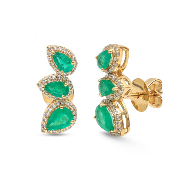 Emerald Diamond Earrings