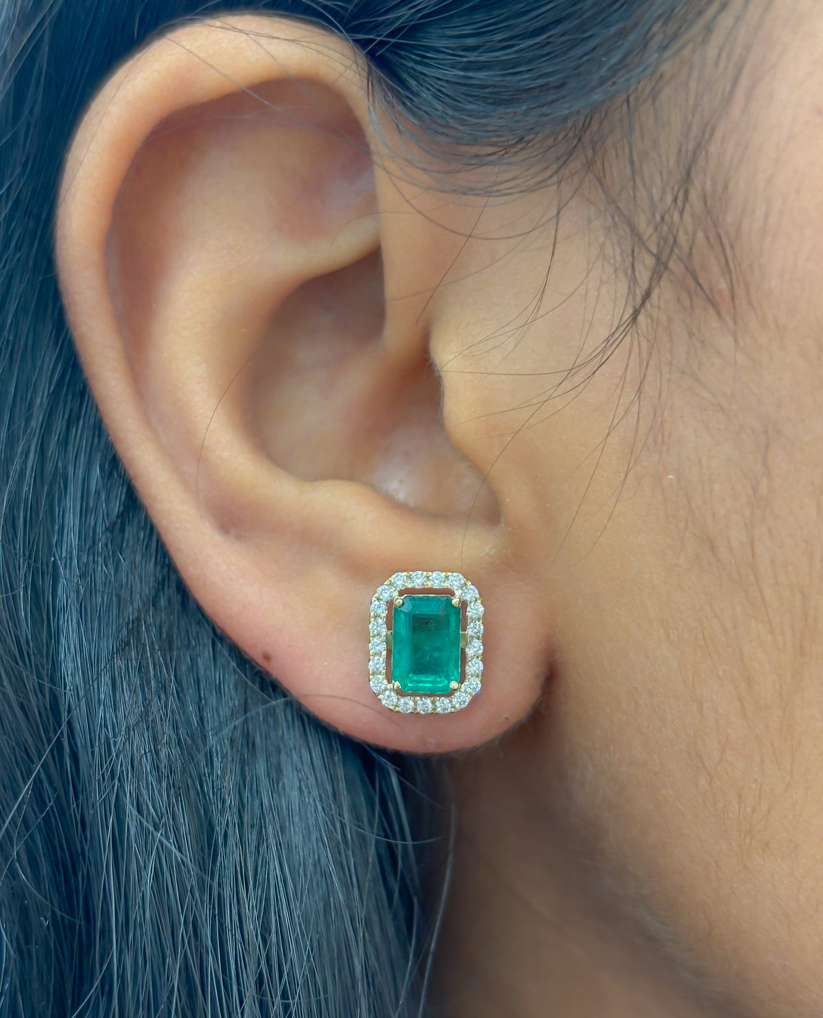 Emerald Diamond Earrings