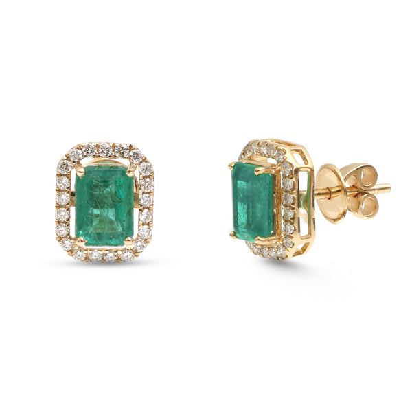 Emerald Diamond Earrings