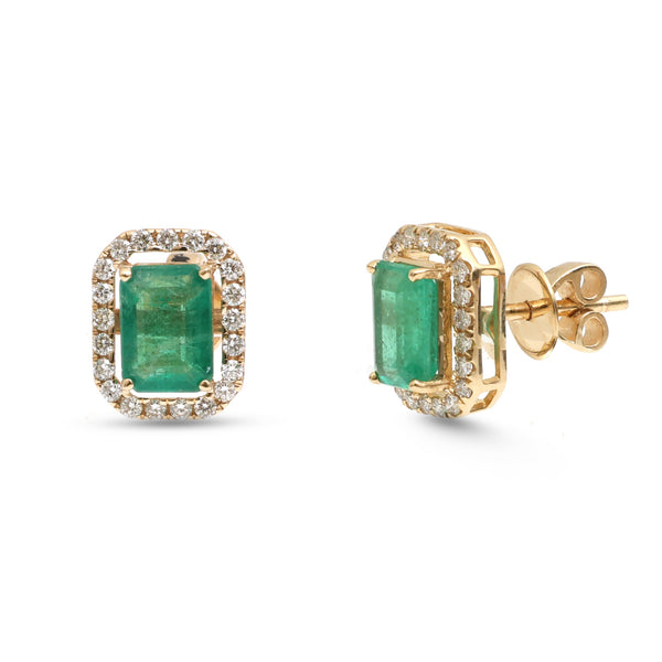 Emerald Diamond Earrings