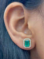 Emerald Diamond Earrings