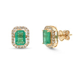 Emerald Diamond Earrings
