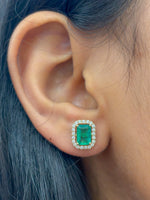 Emerald Diamond Earrings