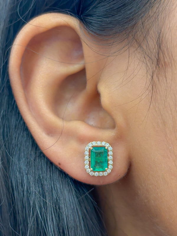 Emerald Diamond Earrings