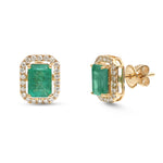Emerald Diamond Earrings