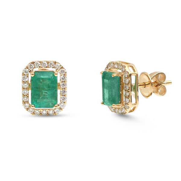 Emerald Diamond Earrings