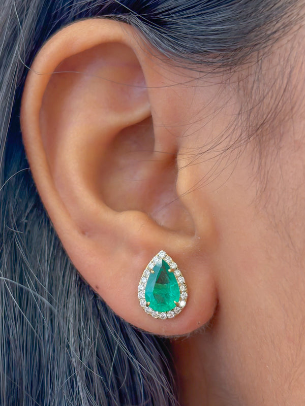Emerald Diamond Earrings