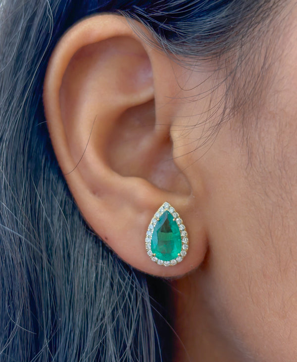 Emerald Diamond Earrings