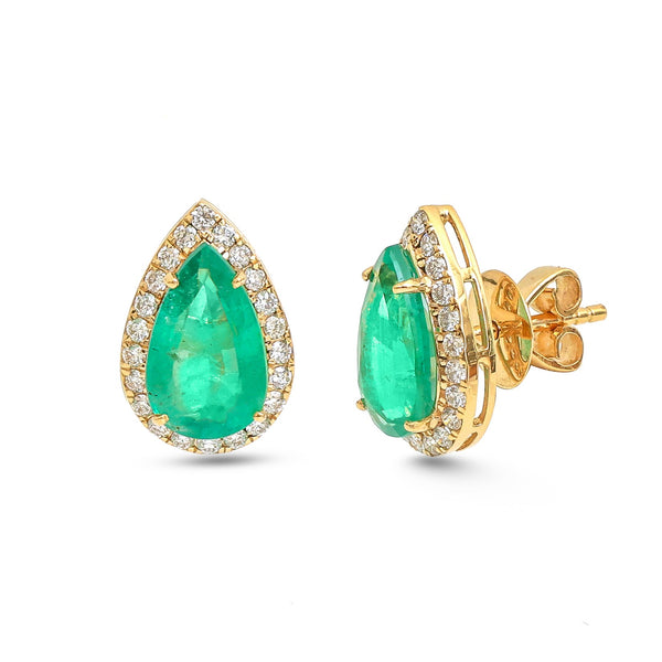 Emerald Diamond Earrings