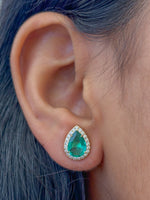 Emerald Diamond Earrings