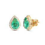 Emerald Diamond Earrings