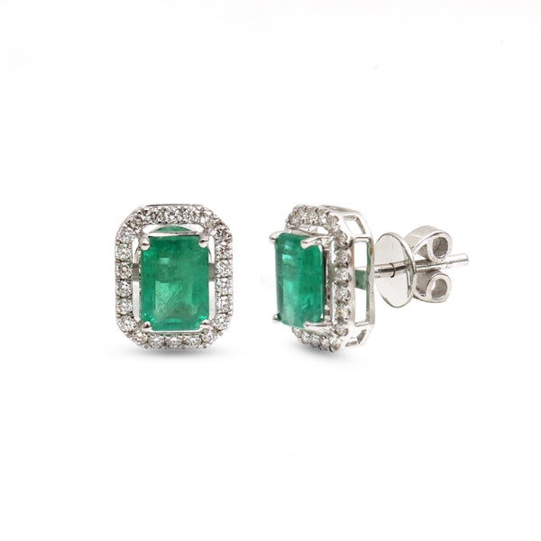 Emerald Diamond Earrings