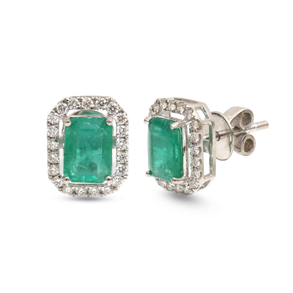 Emerald Diamond Earrings