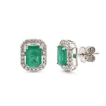 Emerald Diamond Earrings