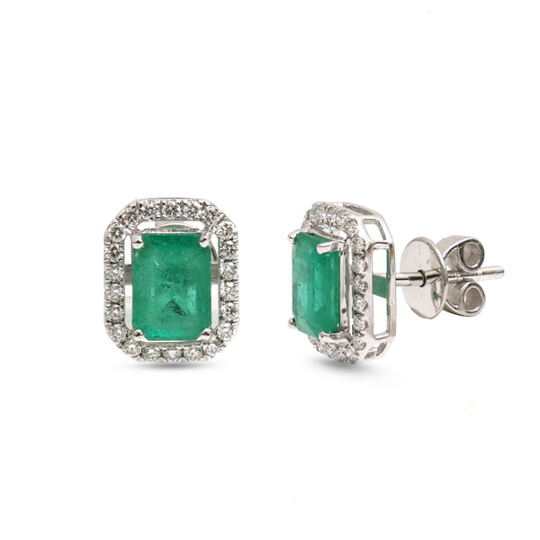 Emerald Diamond Earrings