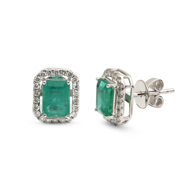 Emerald Diamond Earrings