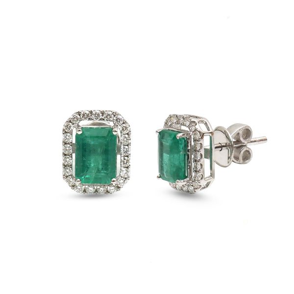 Emerald Diamond Earrings