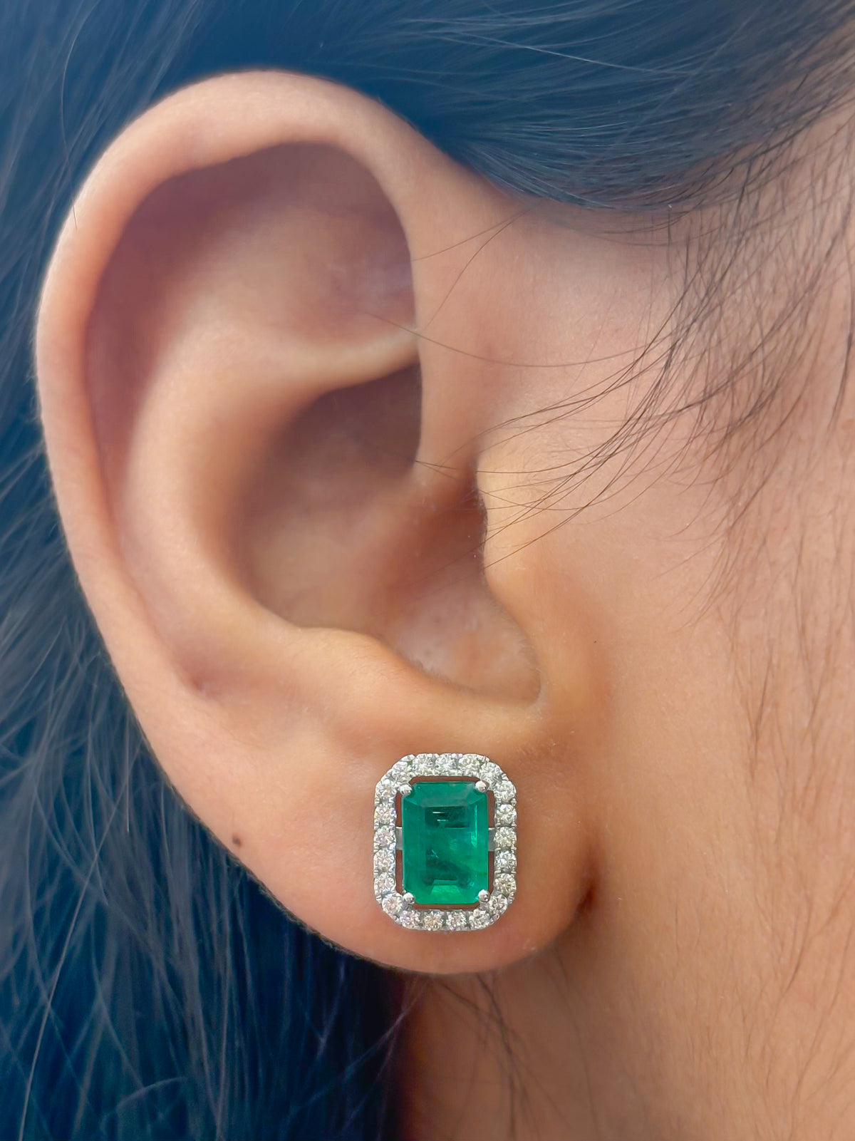 Emerald Diamond Earrings
