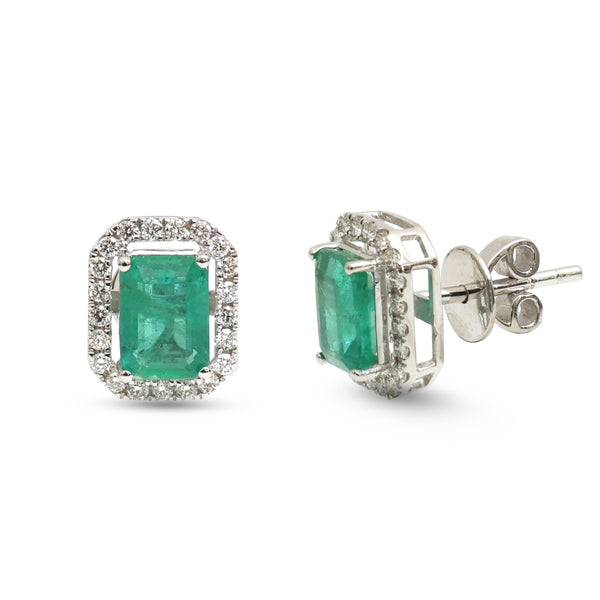 Emerald Diamond Earrings