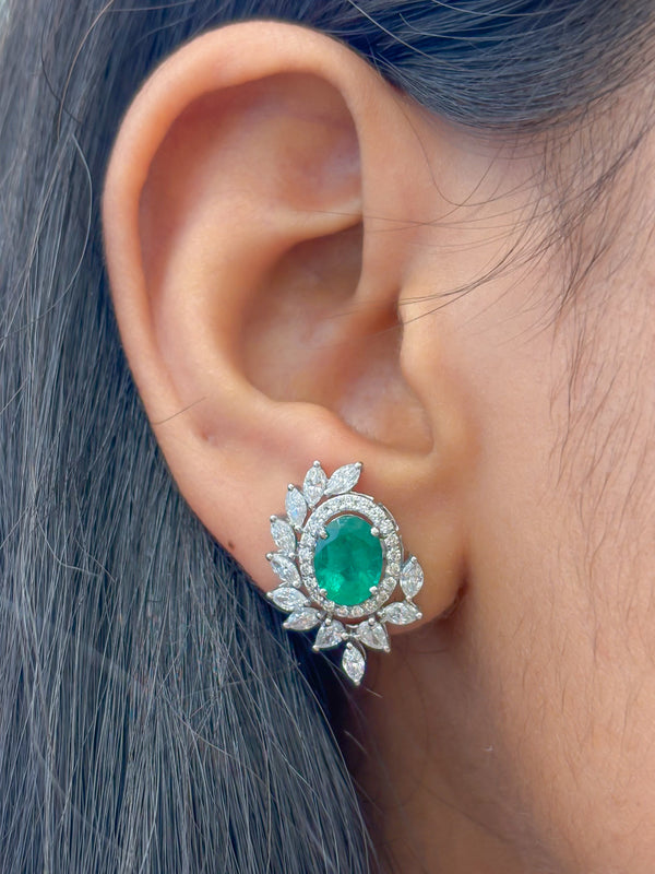 Emerald Diamond Earrings