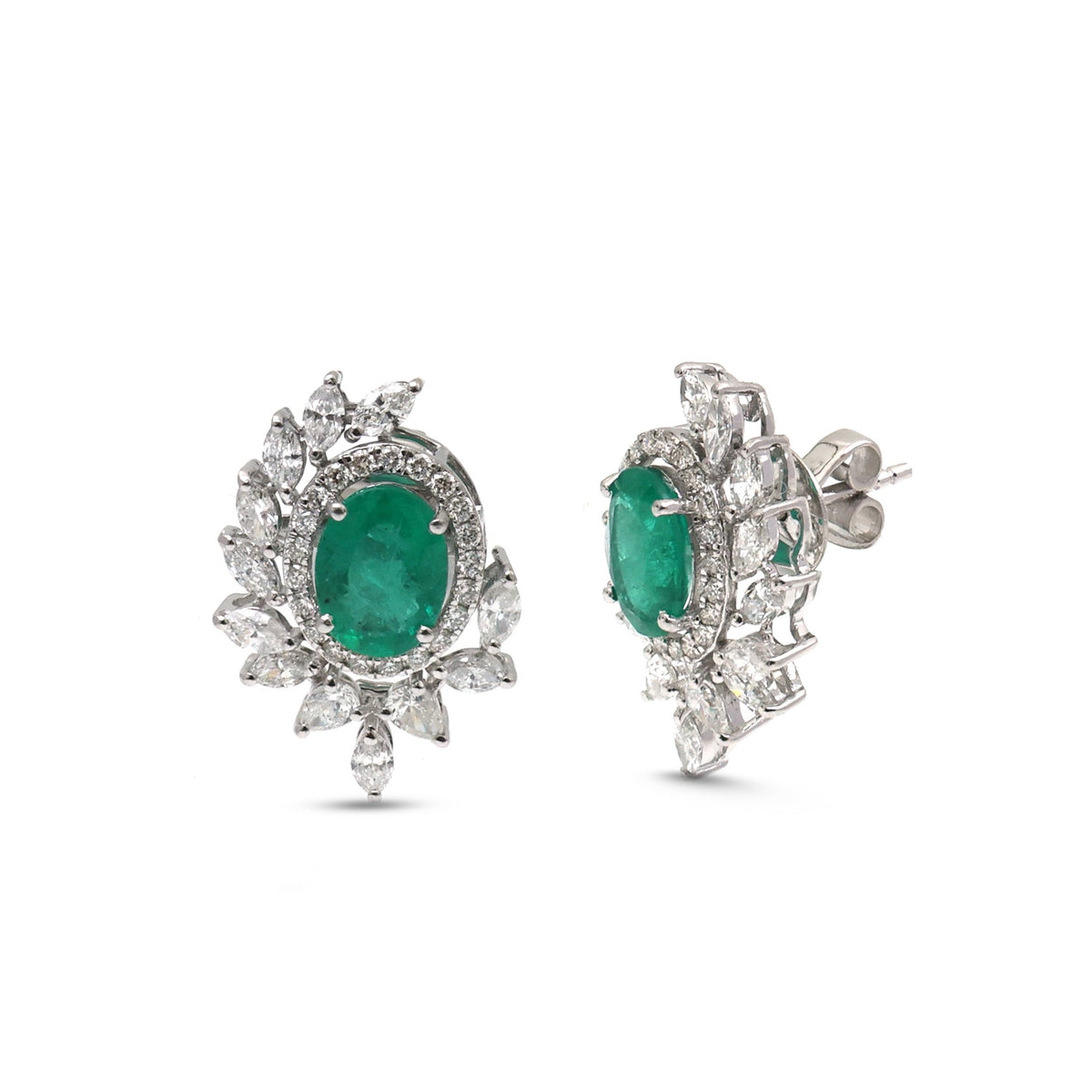 Emerald Diamond Earrings