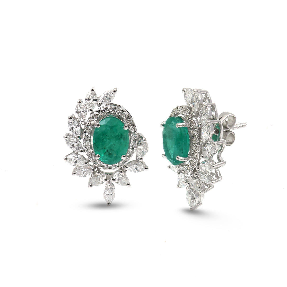 Emerald Diamond Earrings