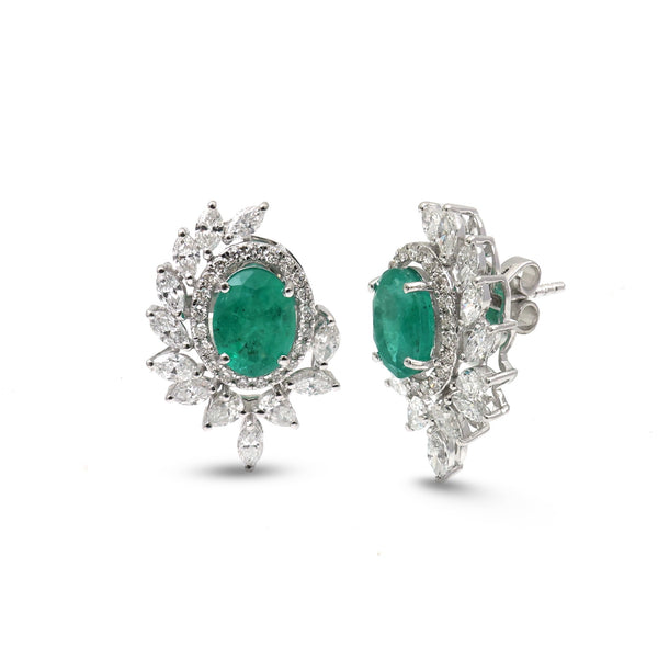 Emerald Diamond Earrings