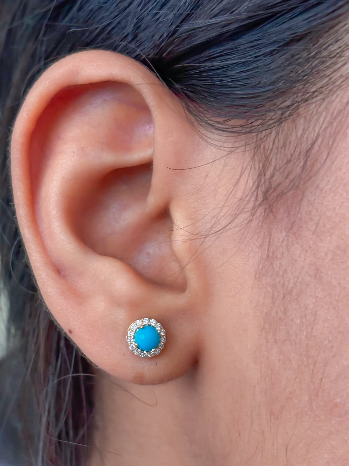 Turquoise Diamond Earrings