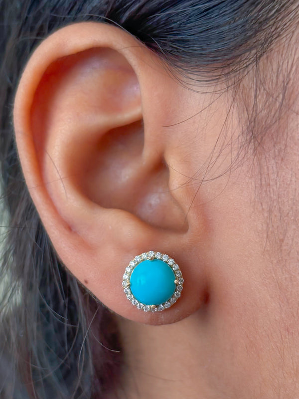 Turquoise Diamond Earrings