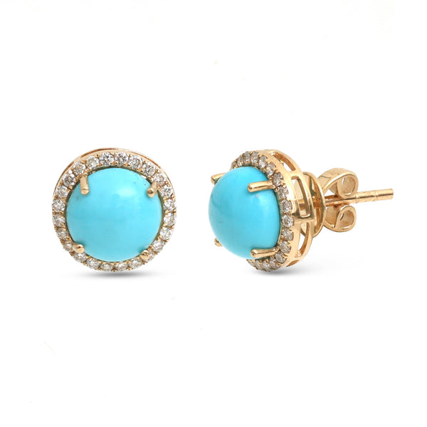 Turquoise Diamond Earrings