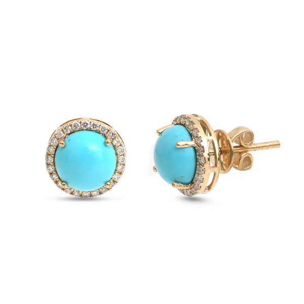Turquoise Diamond Earrings