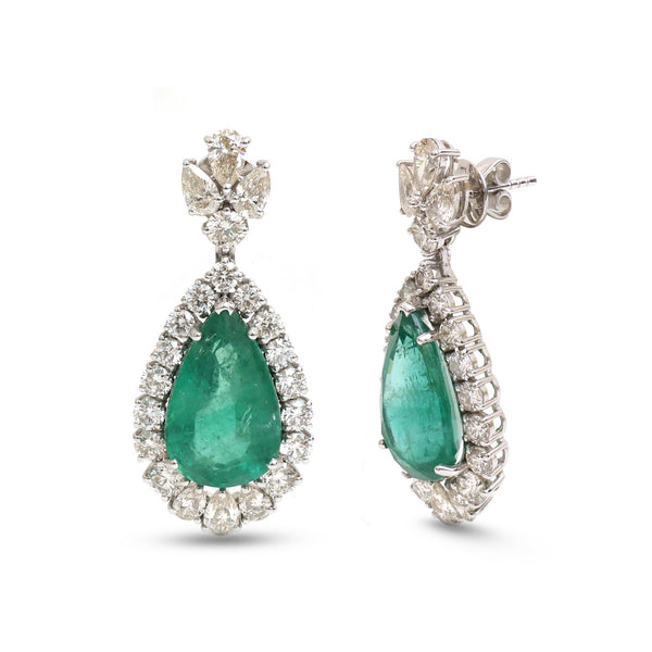 Emerald Diamond Earrings
