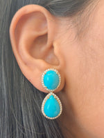 Turquoise Diamond Earrings