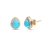 Turquoise Diamond Earrings