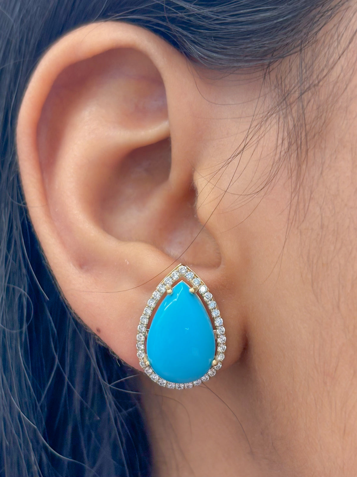 Turquoise Diamond Earrings