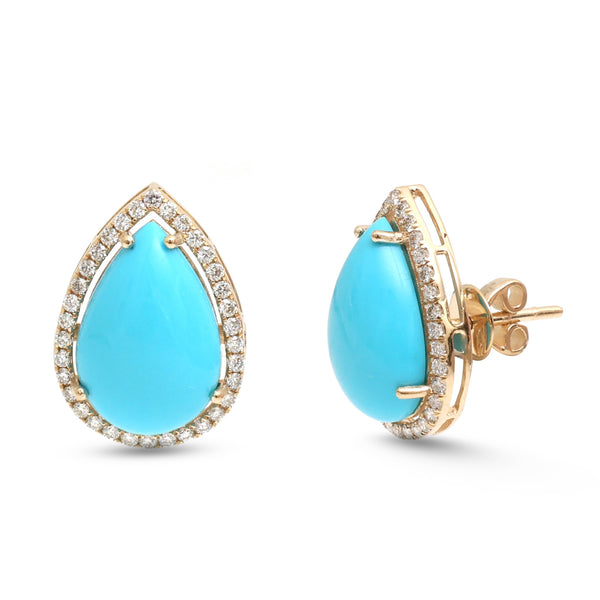 Turquoise Diamond Earrings