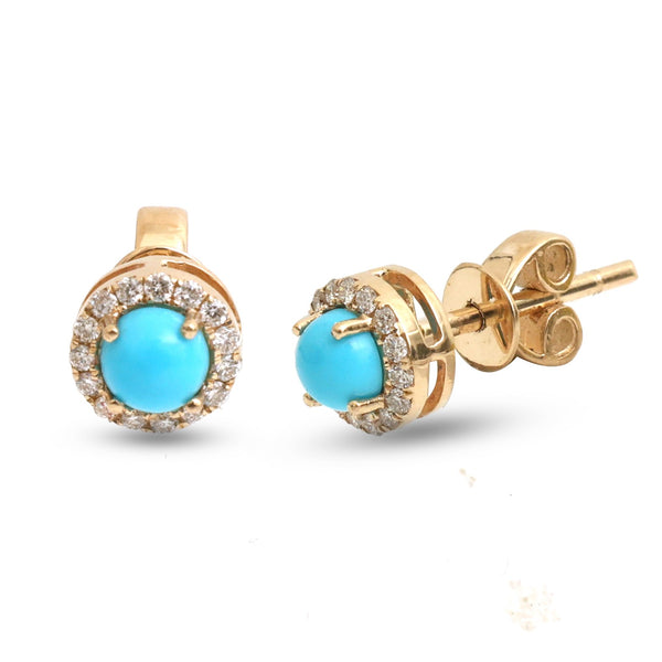 Turquoise Diamond Earrings