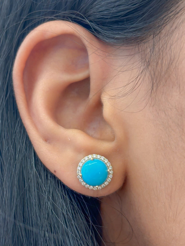 Turquoise Diamond Earrings