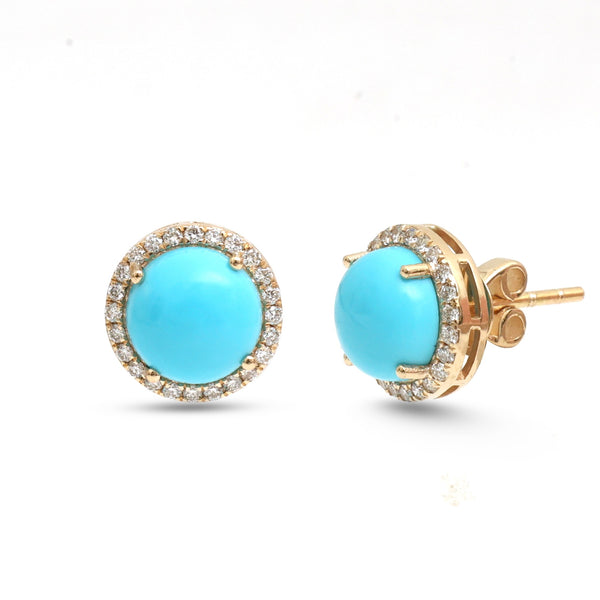 Turquoise Diamond Earrings