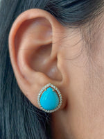 Turquoise Diamond Earrings
