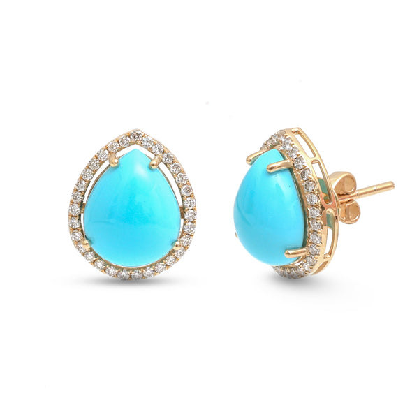 Turquoise Diamond Earrings