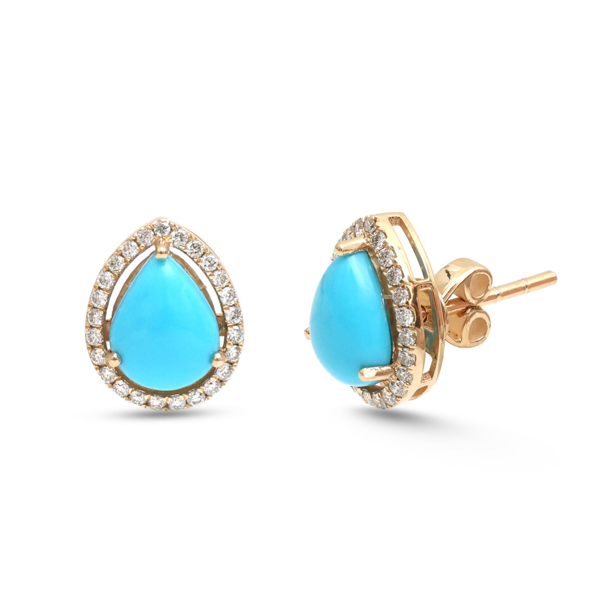 Turquoise Diamond Earrings