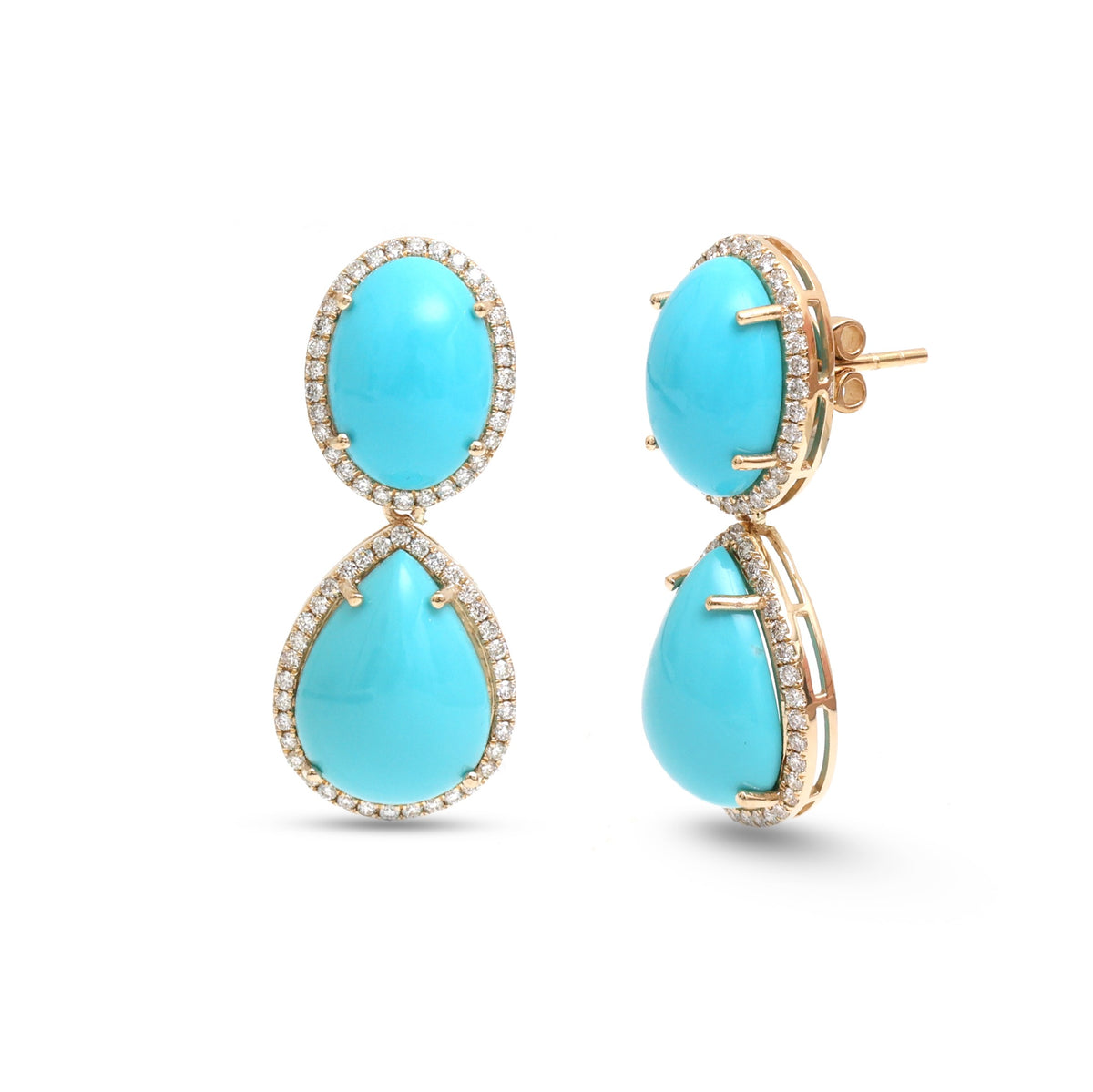 Turquoise Diamond Earrings