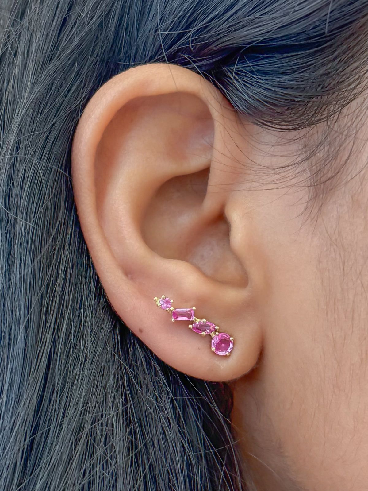 Pink Sapphire Earrings