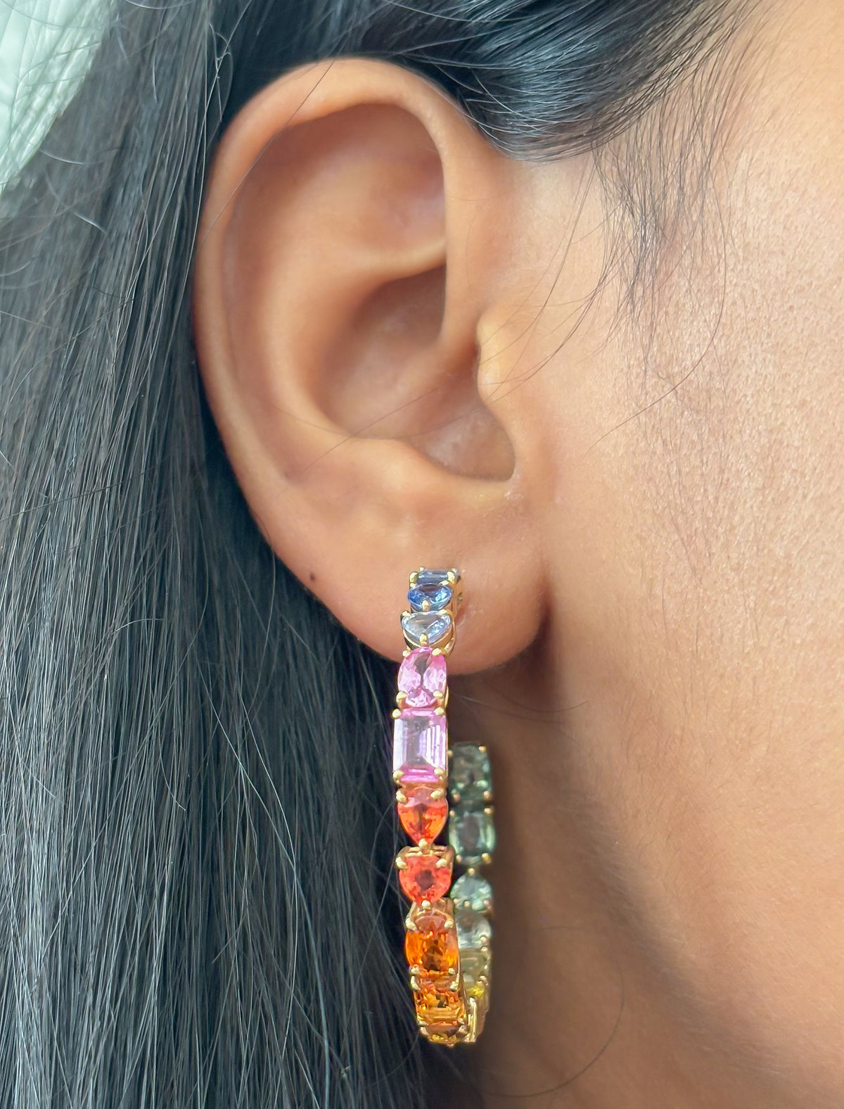 Rainbow Sapphire Earrings