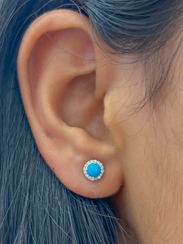 Turquoise Diamond Earrings