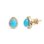 Turquoise Diamond Earrings