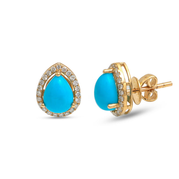 Turquoise Diamond Earrings