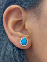 Turquoise Diamond Earrings