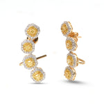 Yellow Diamond Diamond Earrings